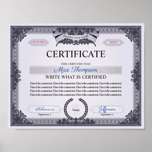 Multipurpose Certificate Poster (Voorkant)