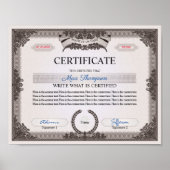 Multipurpose Certificate Poster (Voorkant)