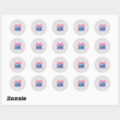 Multipurpose circles Canva Stitch pink Ronde Sticker (Vel)
