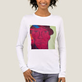 Multiraciaal lange mouwen Tri-Blend shirt (Voorkant volledig)