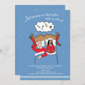 Multiracial Christmas Kaart zwangerschapsaankondig (Voorkant / Achterkant)