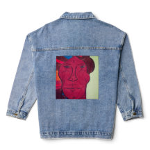 Multirasaal kunst denim jas