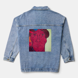 Multirasaal kunst denim jas jacket