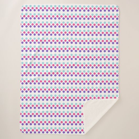 Multisexual Pride Flag Kleuren Polkadots Sherpa Deken (Voorkant)