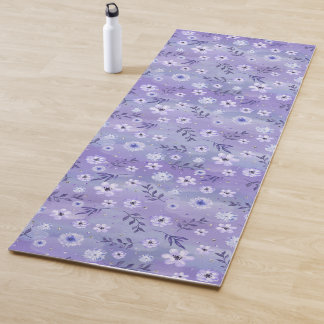 Multishades van Paarse Bloemen Yoga Mat