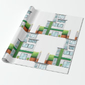 Multistorey House Cadeaupapier (Uitgerold)