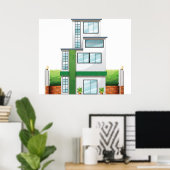Multistorey House Poster (Thuiskantoor)