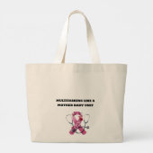 MULTITASKEN ALS EEN MOEDER BABY UNIT GROTE TOTE BAG (Achterkant)