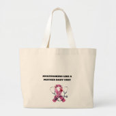 MULTITASKEN ALS EEN MOEDER BABY UNIT GROTE TOTE BAG (Voorkant)