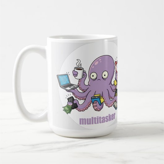Multitasker – Funny Chaotic Octopus Dark Humor  Koffiemok (Links)
