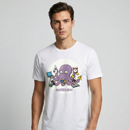 Multitasker – Funny Chaotic Octopus Dark Humor T-shirt
