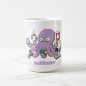 Multitasker – Grappige Chaotische Octopus Donkere Koffiemok (Center)