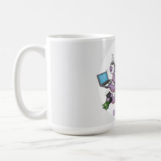 Multitasker – Grappige Chaotische Octopus Donkere Koffiemok (Links)