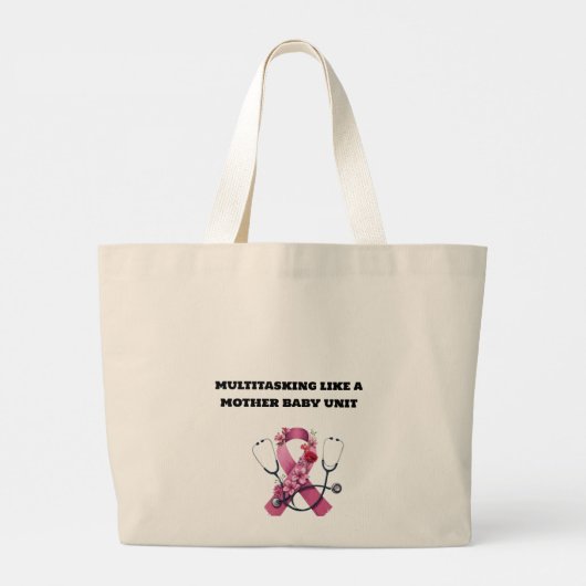 MULTITASKING LIKE A MOTHER BABUY UNIT GROTE TOTE BAG (Achterkant)