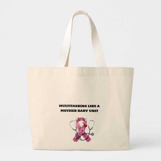 MULTITASKING LIKE A MOTHER BABUY UNIT GROTE TOTE BAG (Voorkant)