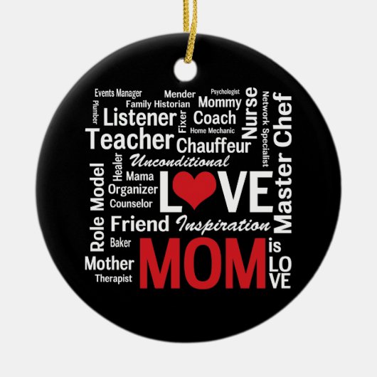 Multitasking mam - Moederdag of mam's verjaardag Keramisch Ornament (Voorkant)