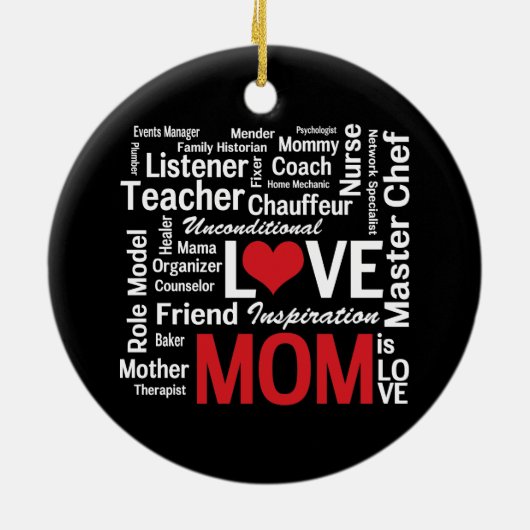 Multitasking mam - Moederdag of mam's verjaardag Keramisch Ornament (Achterkant)
