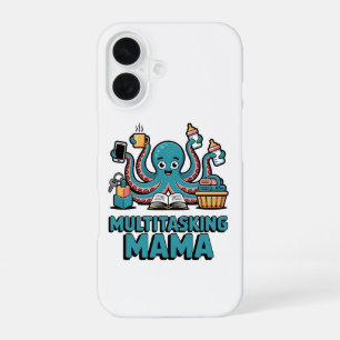 Multitasking Mama Grappige Octopus iPhone 16 Hoesj Hoesje