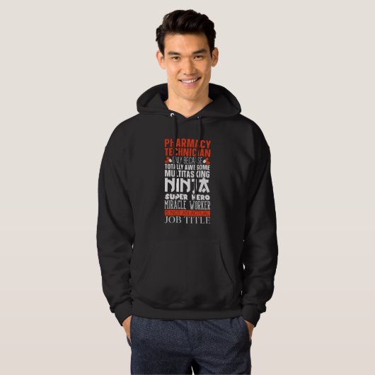 Multitasking Ninja Hero Pharmacy Tech Pharmacoloog Hoodie (Voorkant volledig)