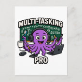 Multitasking Octopus Classroom Learner Pro Feestdagenkaart (Voorkant)