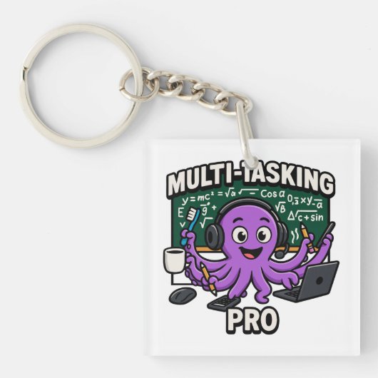 Multitasking Octopus Classroom Learner Pro Sleutelhanger (Voorkant)