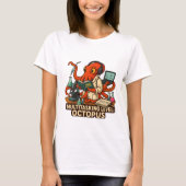 Multitasking octopus in het lab t-shirt (Voorkant)