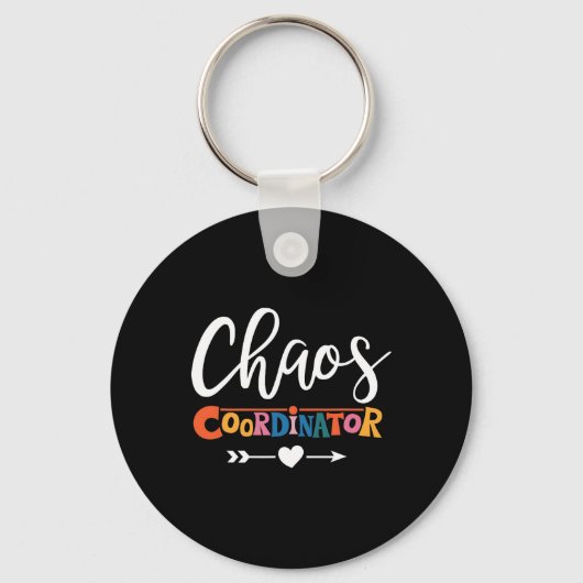 Multitasking Pro voor Chaos Coördinator Leraar Sleutelhanger (Voorkant)