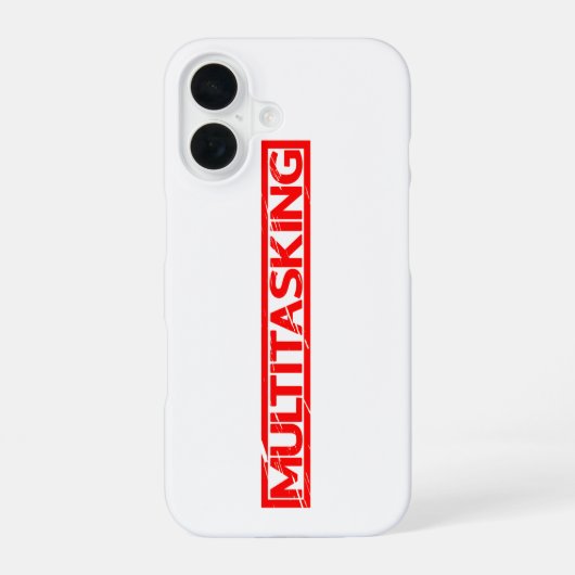 Multitasking Stamp iPhone 16 Hoesje (Achterkant)