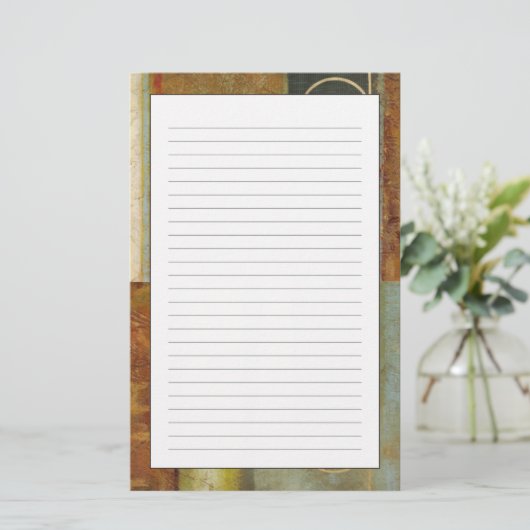 Multitextured Abstract schilderen door Visual Stud Briefpapier (Staand voorkant)