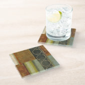 Multitextured Abstract schilderen door Visual Stud Glazen Onderzetter (Schuin)