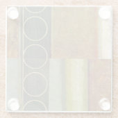 Multitextured Abstract schilderen door Visual Stud Glazen Onderzetter (Achterkant)