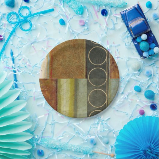 Multitextured Abstract schilderen door Visual Stud Papieren Bordje (Feest)