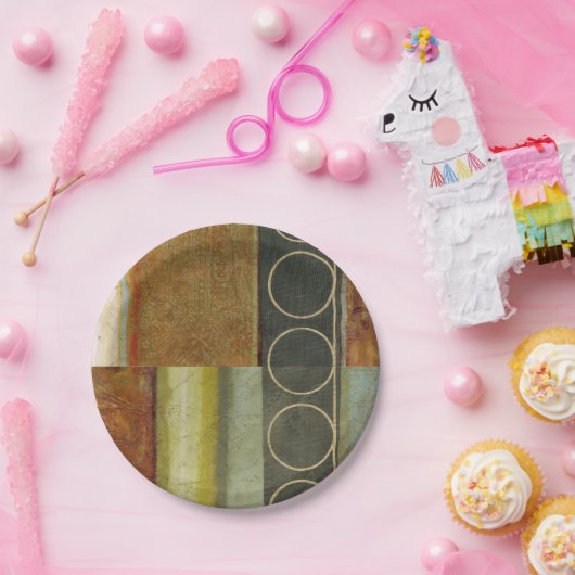 Multitextured Abstract schilderen door Visual Stud Papieren Bordje (Feest)