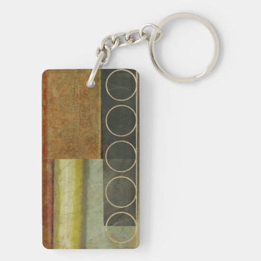 Multitextured Abstract schilderen door Visual Stud Sleutelhanger (achterkant)