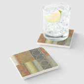 Multitextured Abstract schilderen door Visual Stud Stenen Onderzetter (Zijkant)