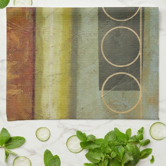 Multitextured Abstract schilderen door Visual Stud Theedoek (Gevouwen)