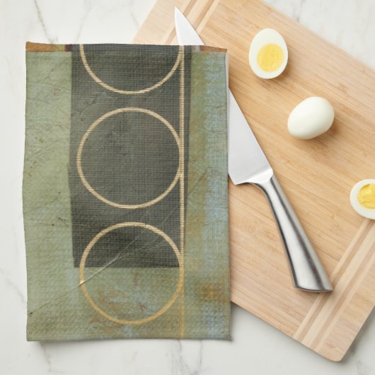 Multitextured Abstract schilderen door Visual Stud Theedoek (Quarter Fold)