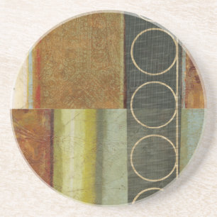 Multitextured Abstract schilderen door Visual Stud Zandsteen Onderzetter