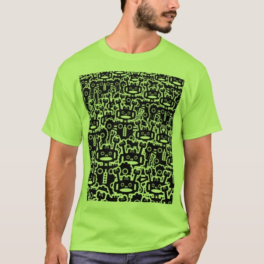 Multitude van robots - Gepersonaliseerd T-shirt (Voorkant)