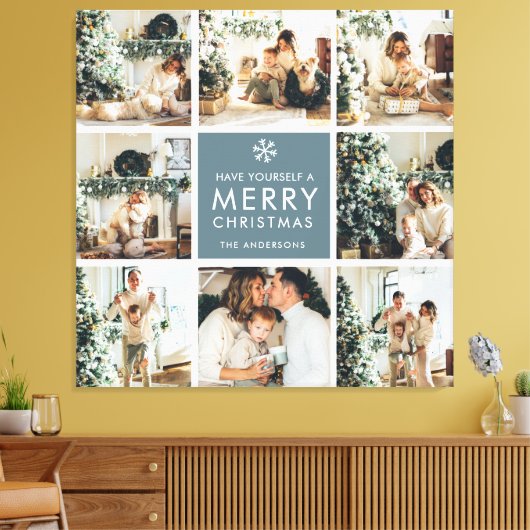 Multivakantiefoto's | Vrolijk kerstfeest | Cadeau Canvas Afdruk (Insitu (Woonkamer))