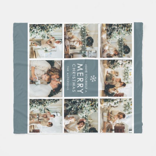 Multivakantiefoto's | Vrolijk kerstfeest | Cadeau Fleece Deken (Voorkant (Horizontaal))