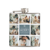 Multivakantiefoto's | Vrolijk kerstfeest | Cadeau Heupfles (Voorkant)