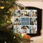 Multivakantiefoto's | Vrolijk kerstfeest | Cadeau Keramisch Ornament<br><div class="desc">Collage Holiday-foto's | Vrolijk kerstfeest | Cadeau</div>
