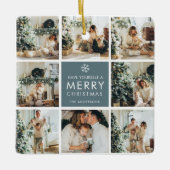 Multivakantiefoto's | Vrolijk kerstfeest | Cadeau Keramisch Ornament (Voorkant)
