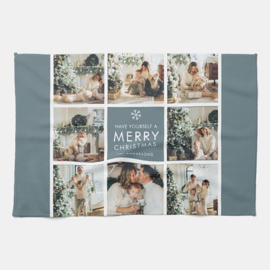 Multivakantiefoto's | Vrolijk kerstfeest | Cadeau Theedoek (Horizontaal)