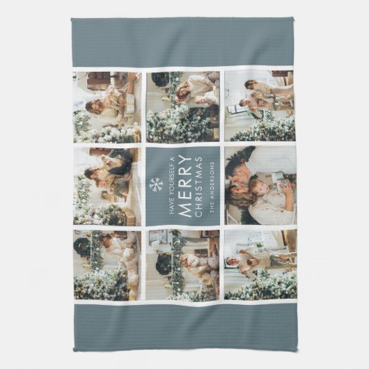 Multivakantiefoto's | Vrolijk kerstfeest | Cadeau Theedoek (Verticaal)