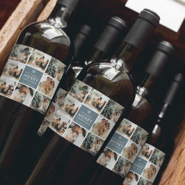 Multivakantiefoto's | Vrolijk kerstfeest | Cadeau Wijn Etiket