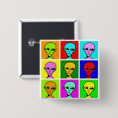 Multiversale Pop Vierkante Button 5,1 Cm (Voorkant /achterkant)