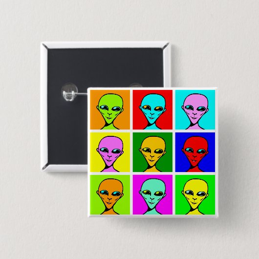 Multiversale Pop Vierkante Button 5,1 Cm (Voorkant /achterkant)