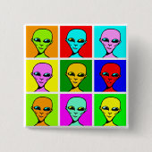 Multiversale Pop Vierkante Button 5,1 Cm (Voorkant)